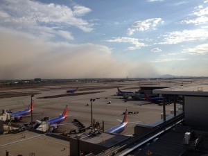 PHX Sky Harbor Airport Haboob Southwest Airlines CapnAux airline aviation