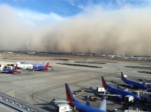 PHX Sky Harbor Airport Haboob Southwest Airlines CapnAux airline aviation
