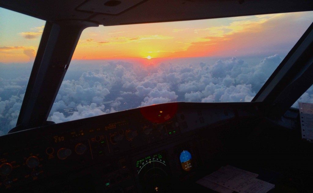 Cockpit Sunset 5:24:14 wow LO