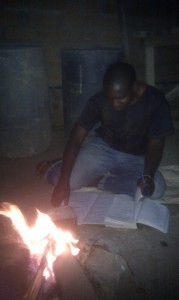 Kelvin studying in Tanzania