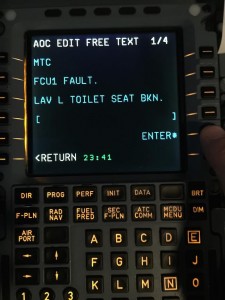 A320 MCDU Toilet