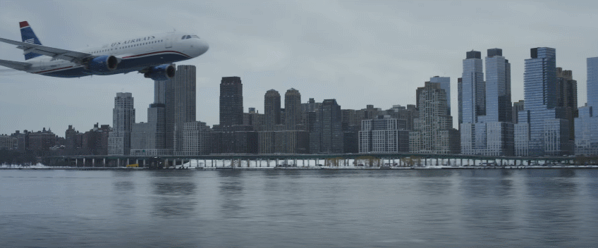 water landing from Sully movie