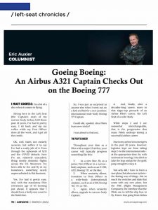 Going Boeing Article 2-22 Columnist