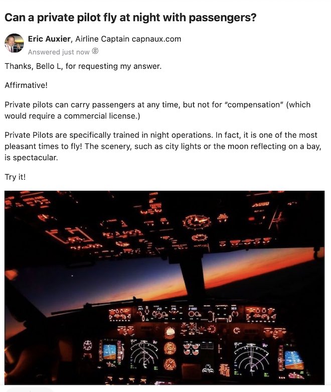 A Quora Aviation Q&A Quorum!