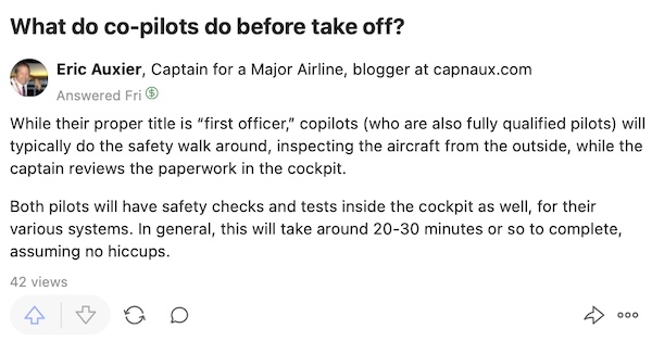 A Quora Aviation Q&A Quorum!